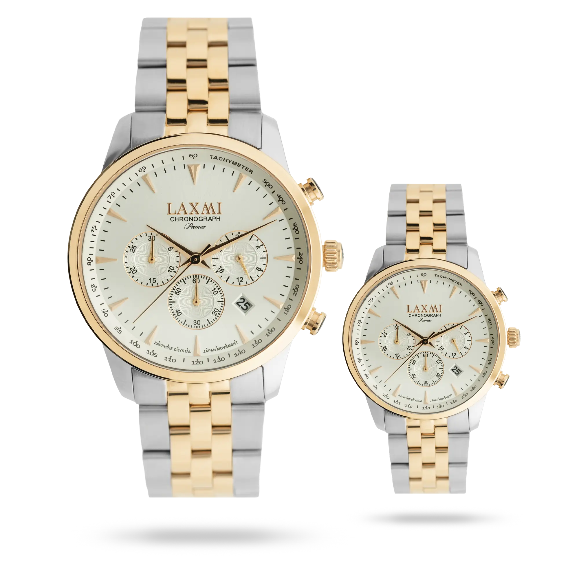 ست ساعت مچی عقربه ای زنانه و مردانه لاکسمی مدل 4-8563 Laxmi