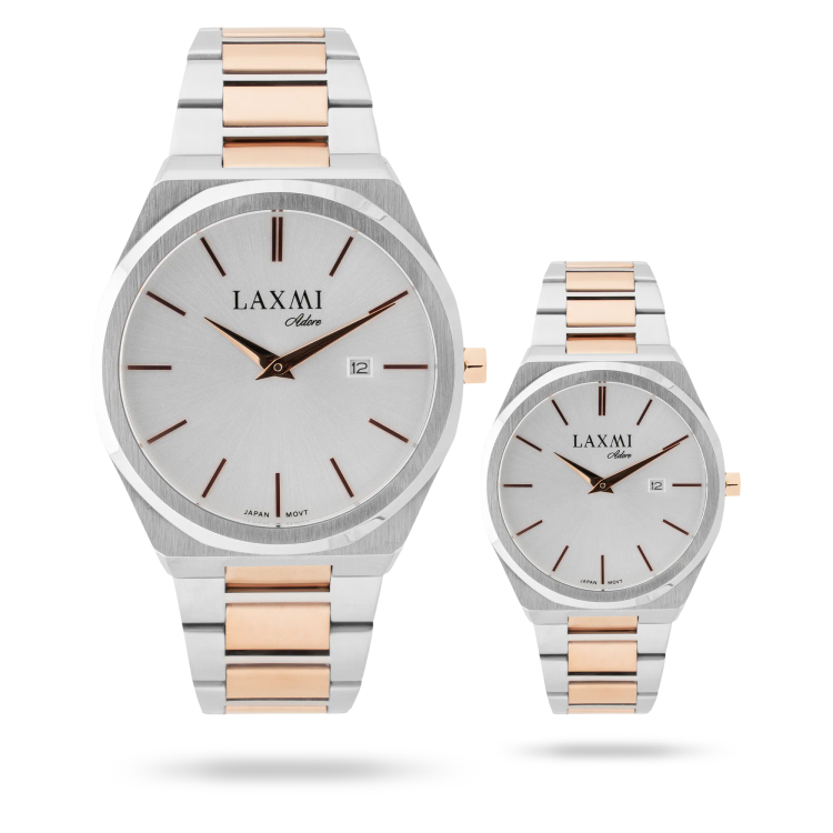 ست ساعت مچی عقربه ای زنانه و مردانه لاکسمی مدل Laxmi 8137-4