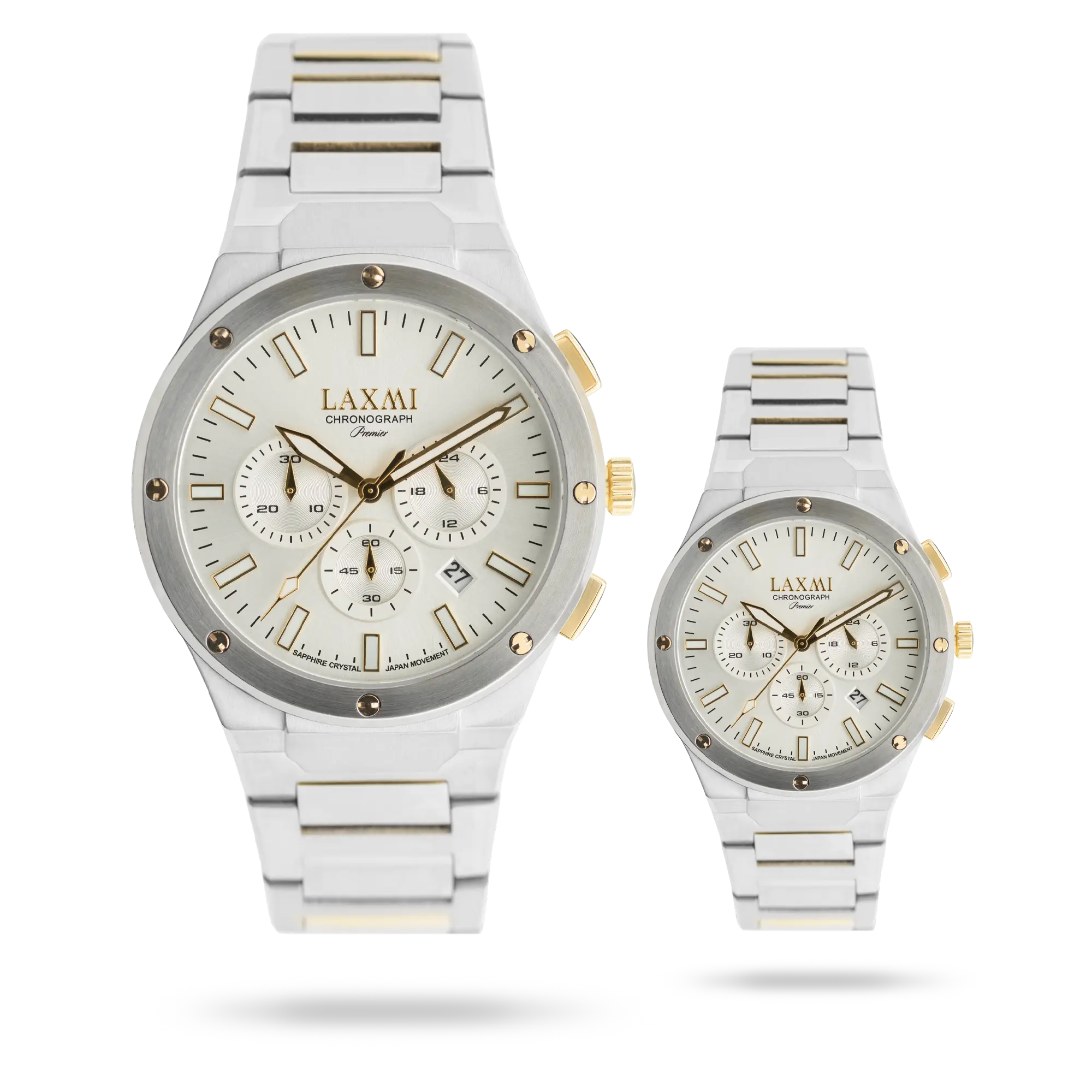 ست ساعت مچی عقربه ای زنانه و مردانه لاکسمی مدل 6-8568 Laxmi