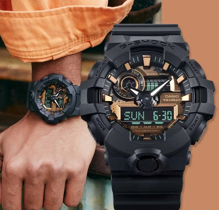 ساعت مچی عقربه ای مردانه کاسیو جی شاک مدل ga-700rc-1a